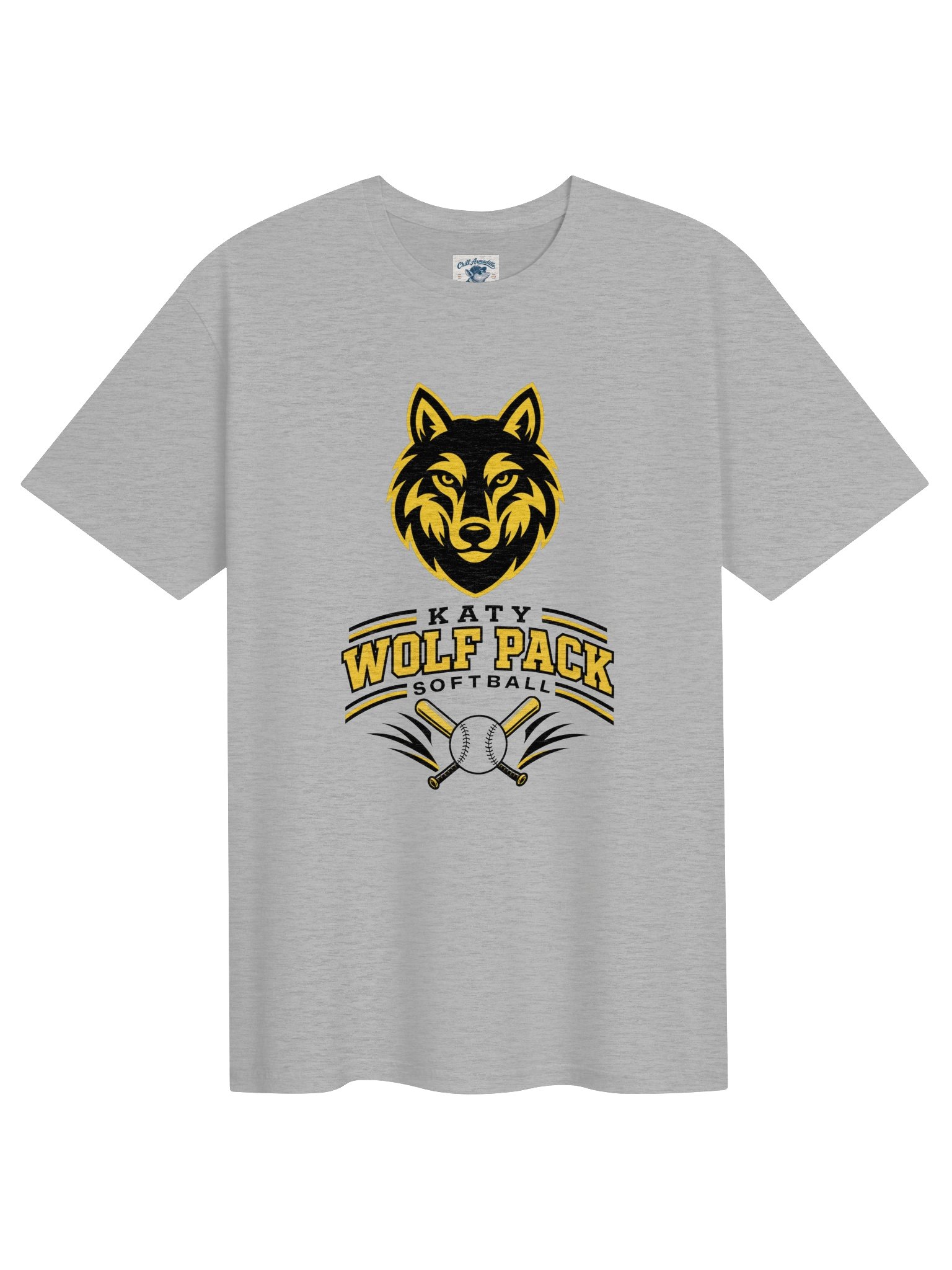 Katy Wolf Pack Softball Tee (White or Grey) product image (1)