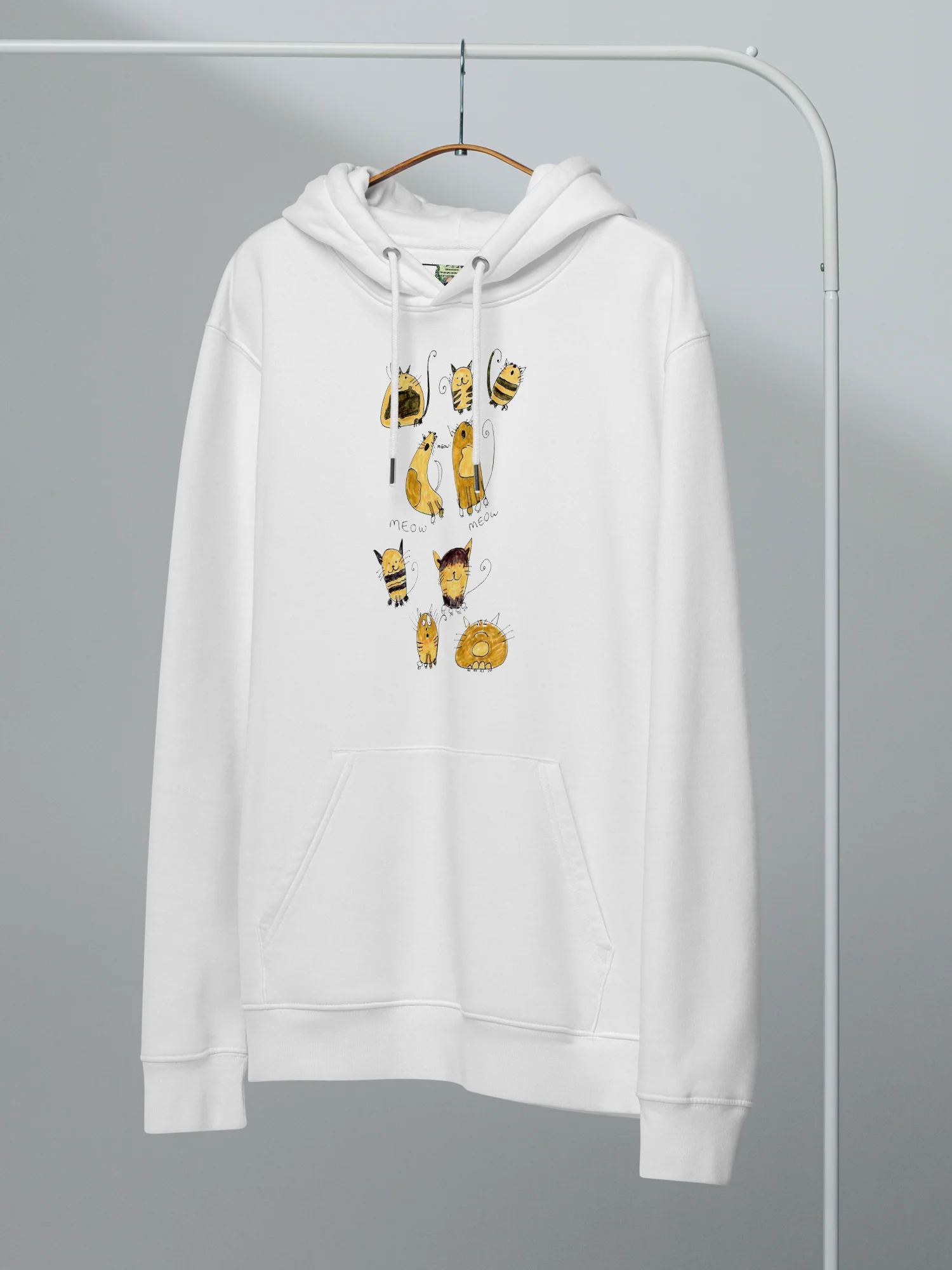 Abstract Cool Cats Unisex Organic Hoodie product image (12)