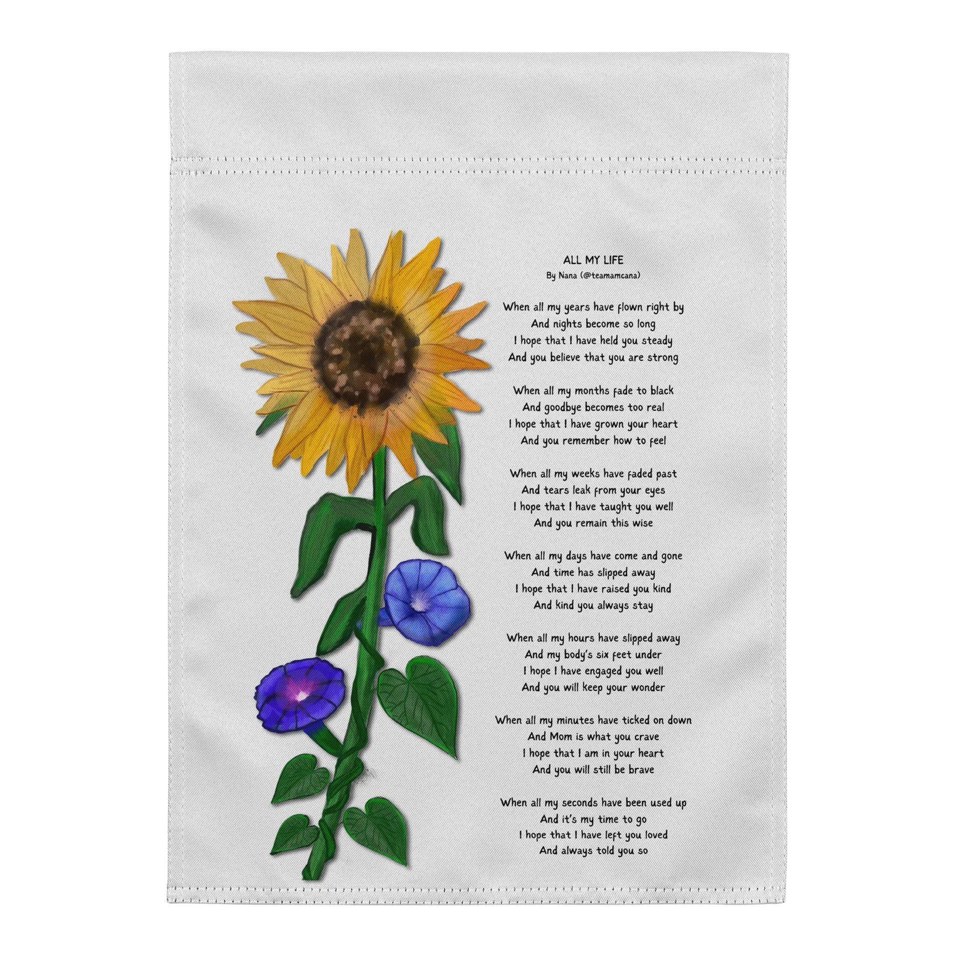 All My Life - Nana's poem - GARDEN FLAG product image (2)