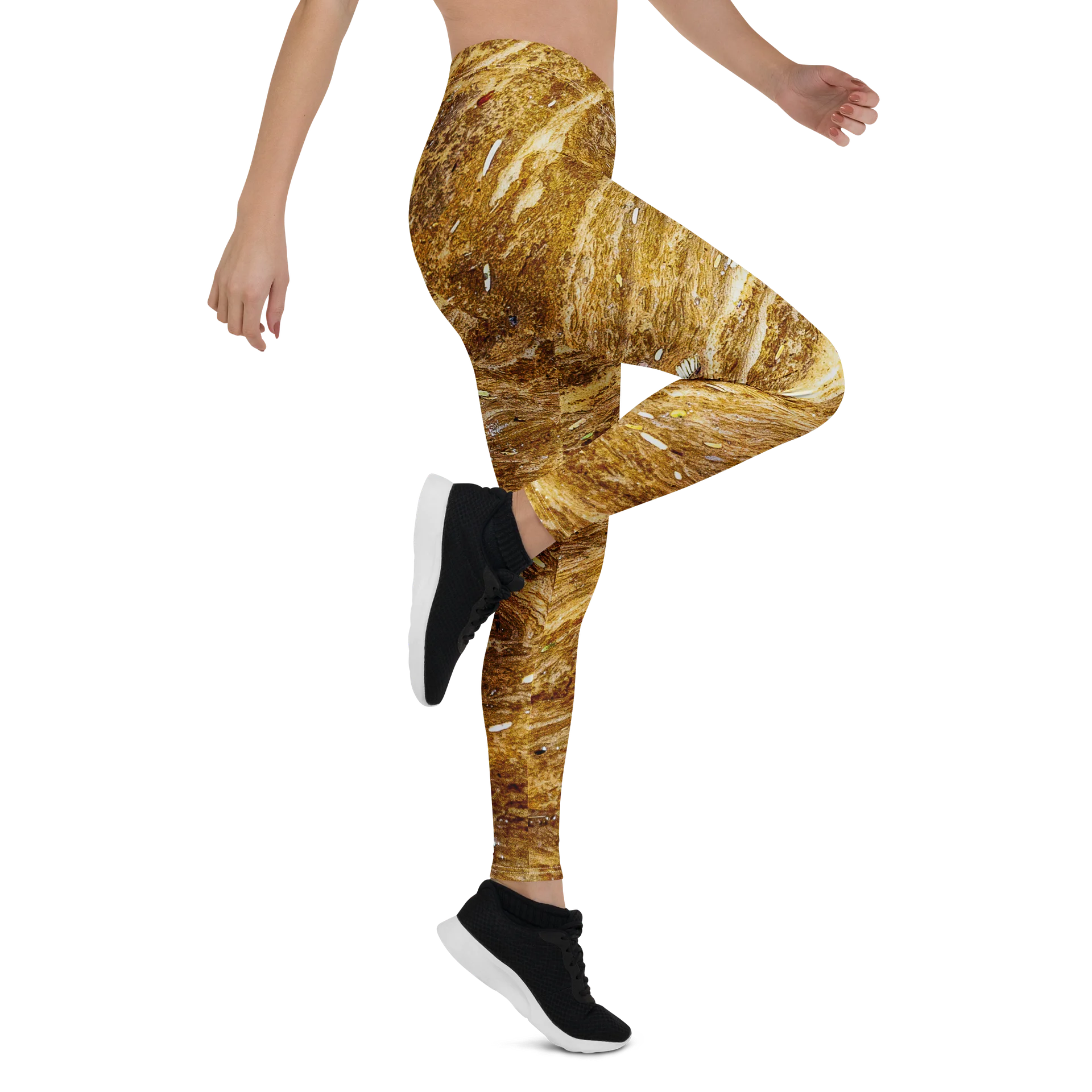 Golden Strata Women's All-Over Print High-Waisted Desert Canyon Leggings product image (7)