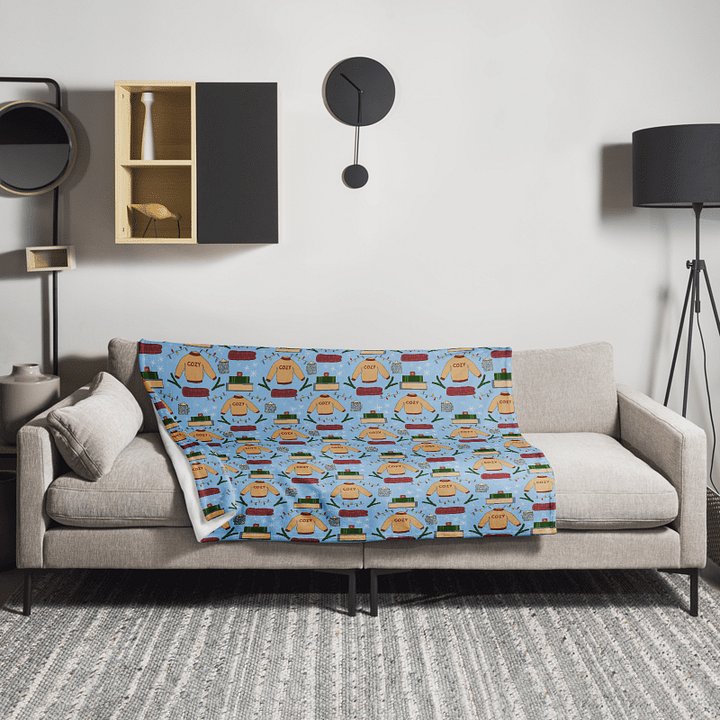 Cozy Winter in Blue Throw Blanket product image (3)