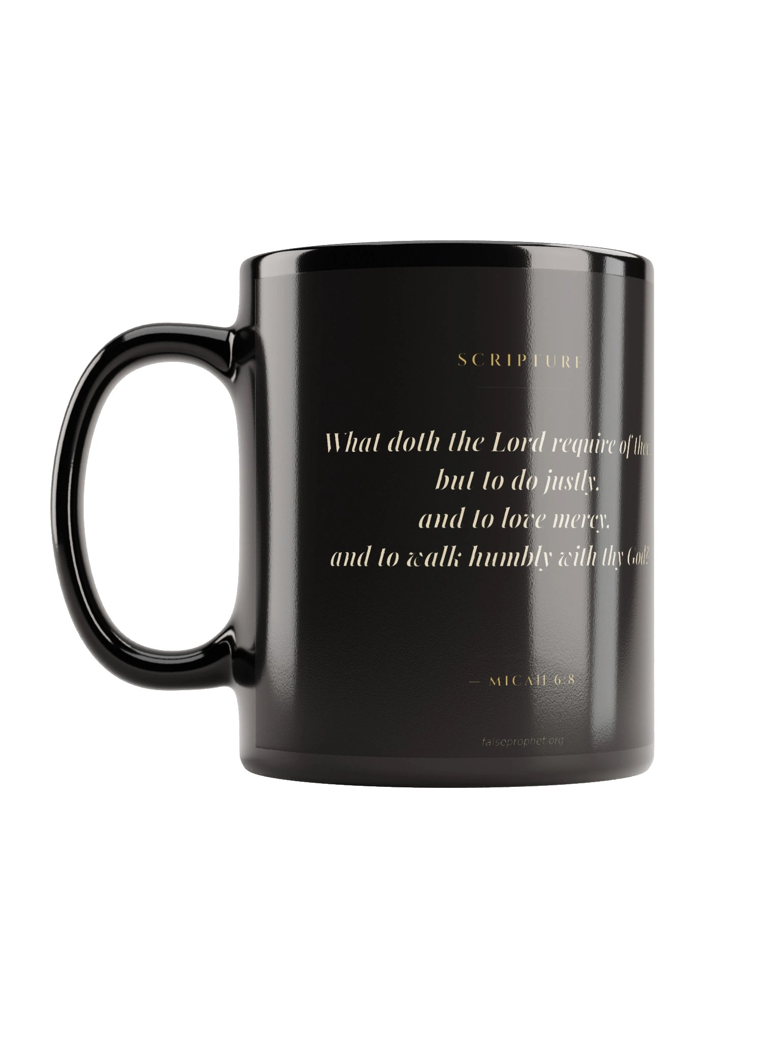 Micah 6:8/Walk Humbly Mug (Black) product image (1)