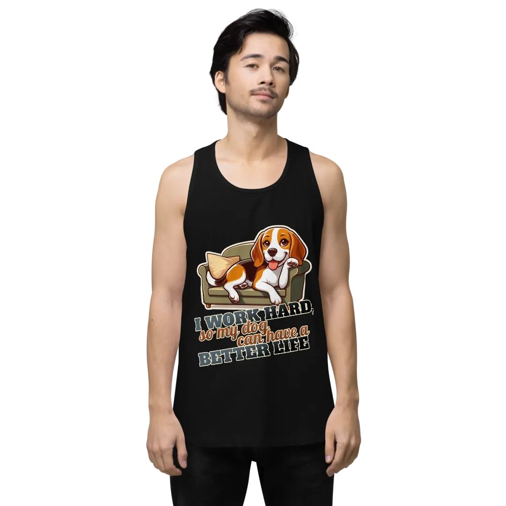 Work Hard - Beagle sofa - Tank top product image (1)