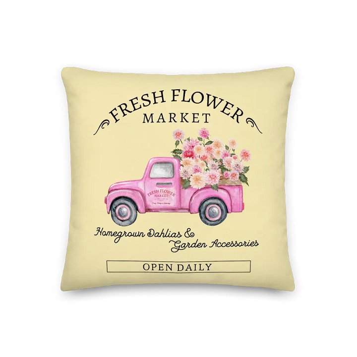Cottage summer Flower Truck Premium Pillow product image (2)