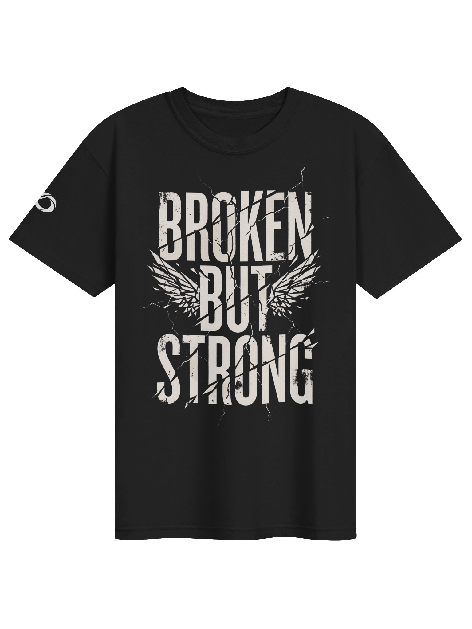 Broken But Strong — Wings & Distressed Typography Tee product image (1)