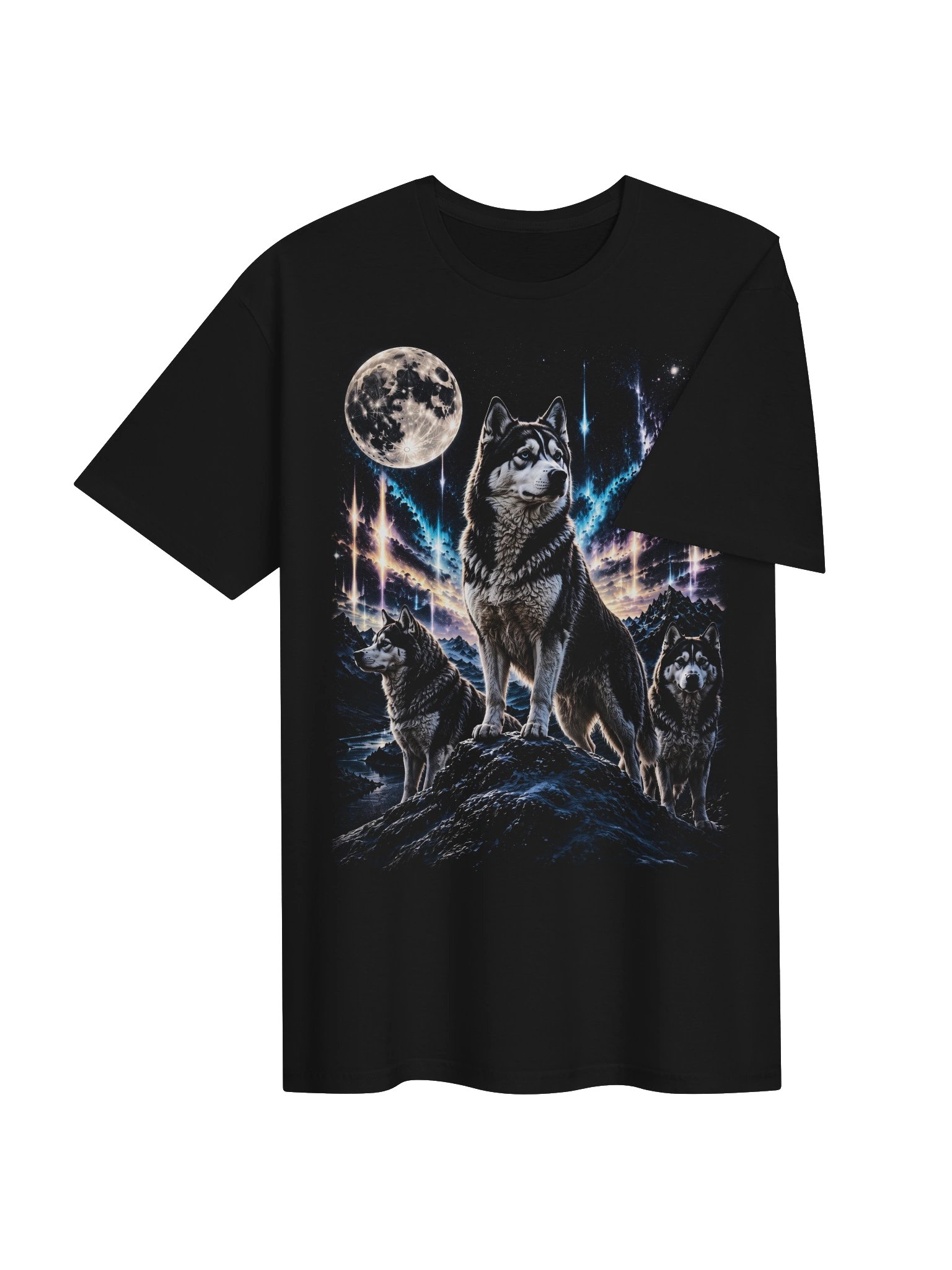 Husky Howling Moon Tshirt | Unexpected Legends Shirt product image (3)