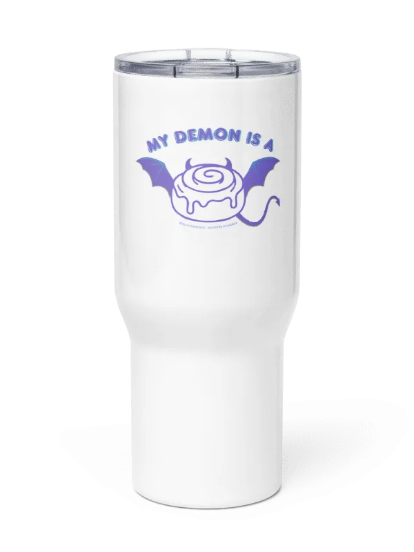 "My Demon is a Cinnamon Roll" Tumbler - Lilac text product image (7)