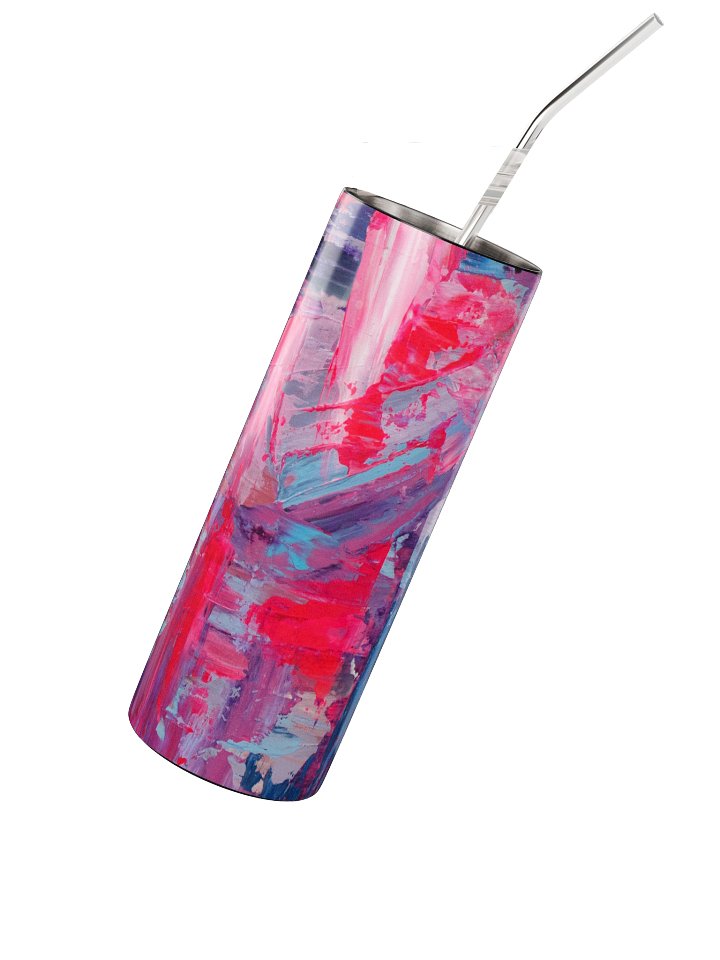 "Prickle-Me-Pink" Stainless-Steel Tumbler w/ Straw product image (2)
