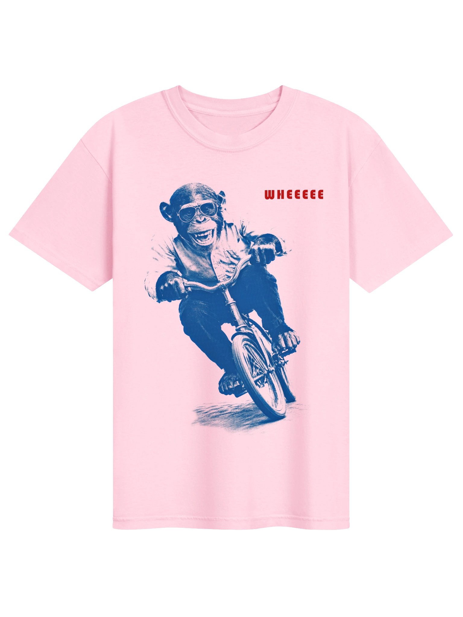 WHEEEEE Chimp Riding Bicycle | Heavyweight Graphic Tee product image (9)