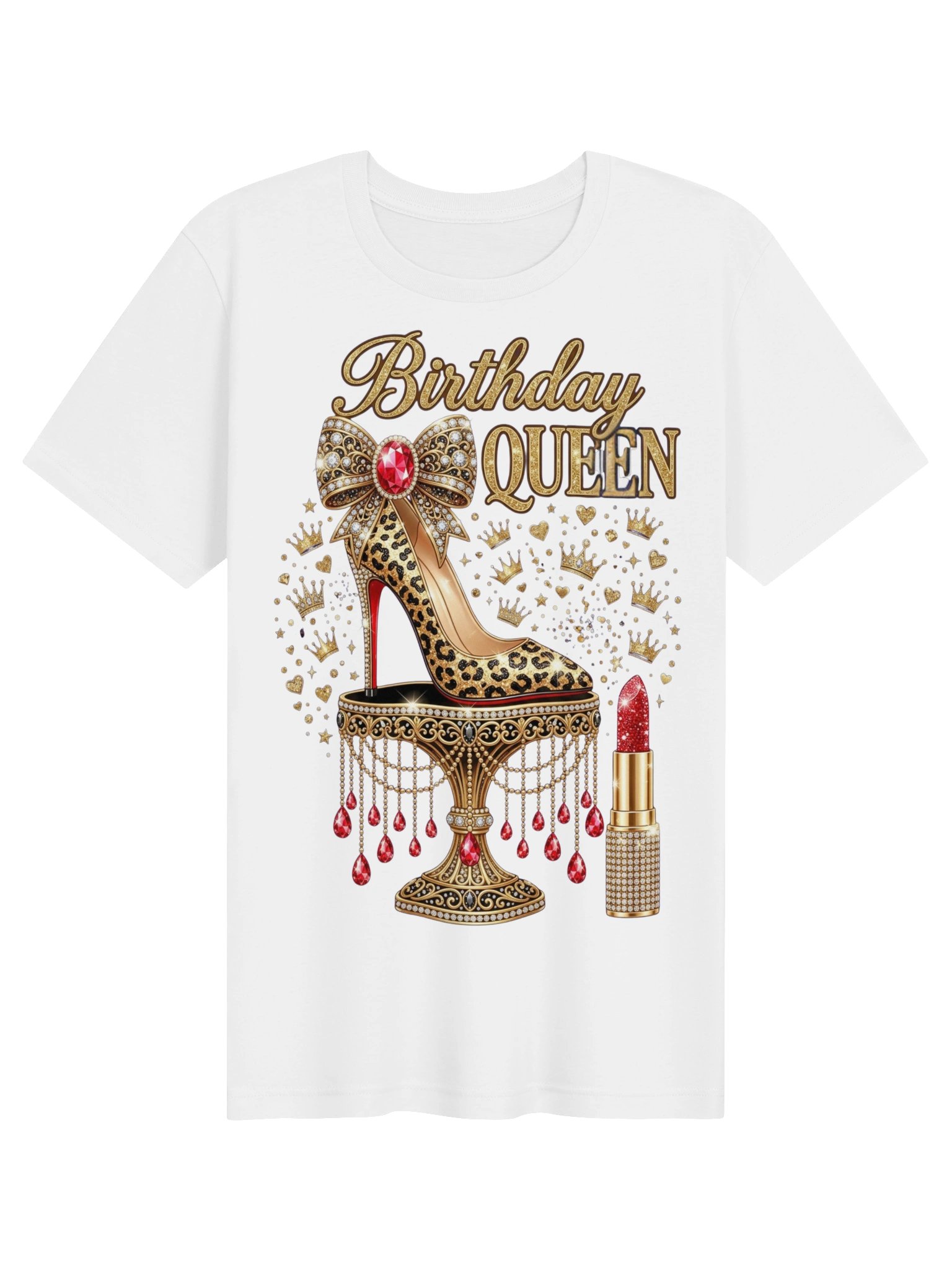 Glam Leopard Birthday Queen T-Shirt product image (41)