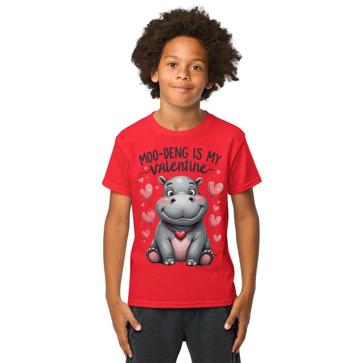 Moo-Deng is My Valentine Youth Tee product image (25)
