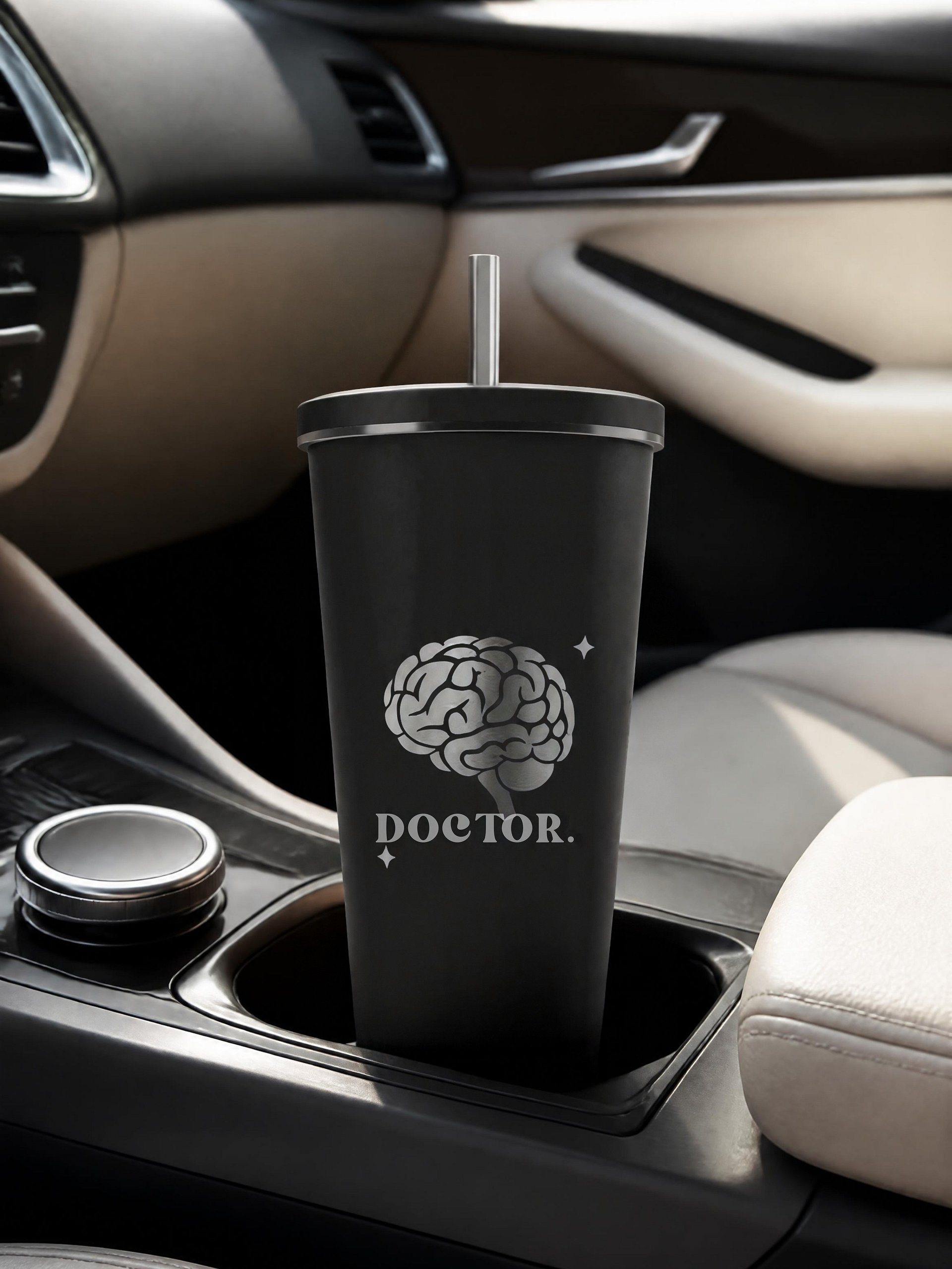 Neurologists Insulated Tumbler with Straw - Stylish Fall Aesthetic product image (6)