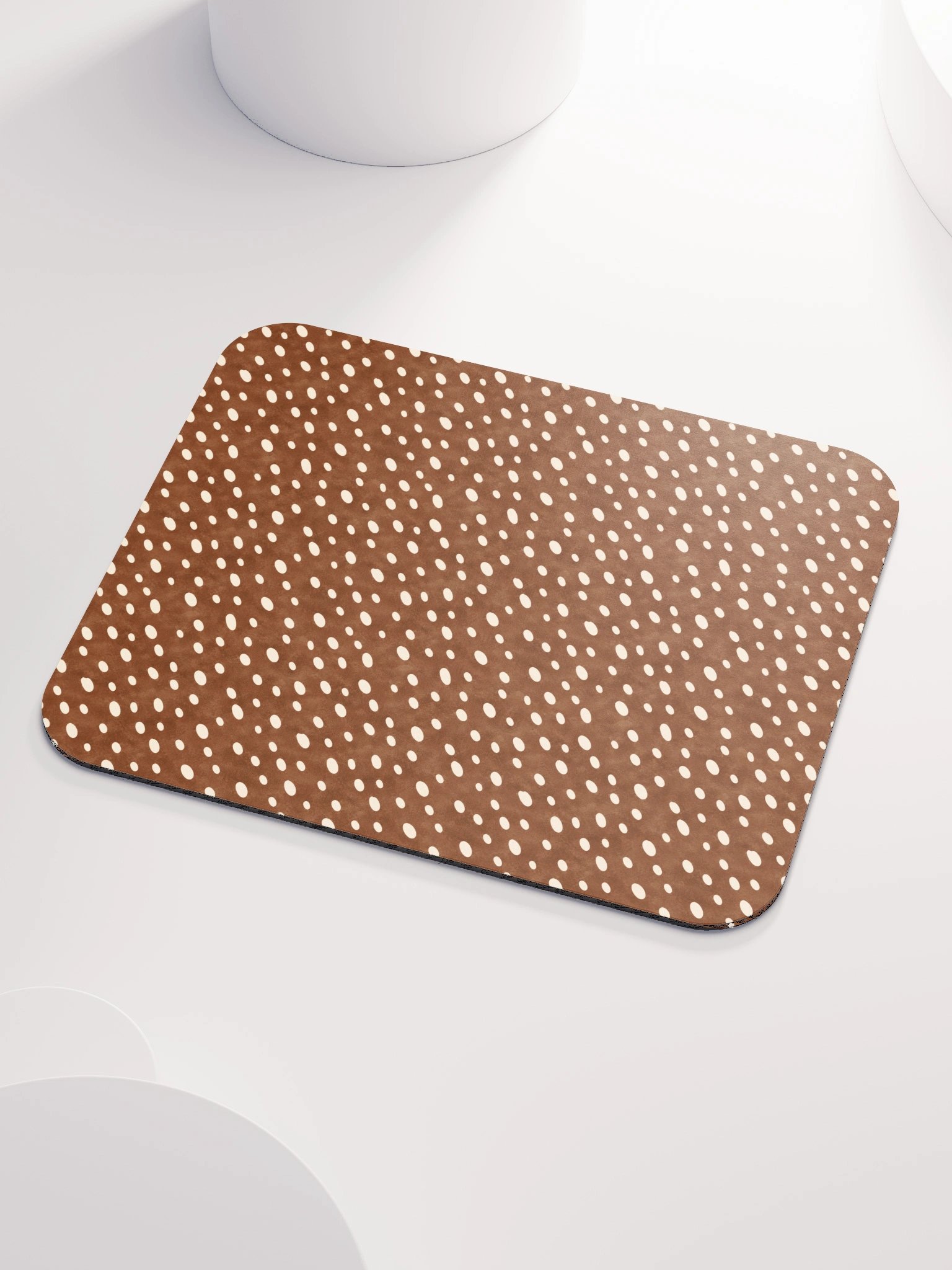 Cocoa Fawn Mouse Pad — Brown & Cream Deer Print product image (3)