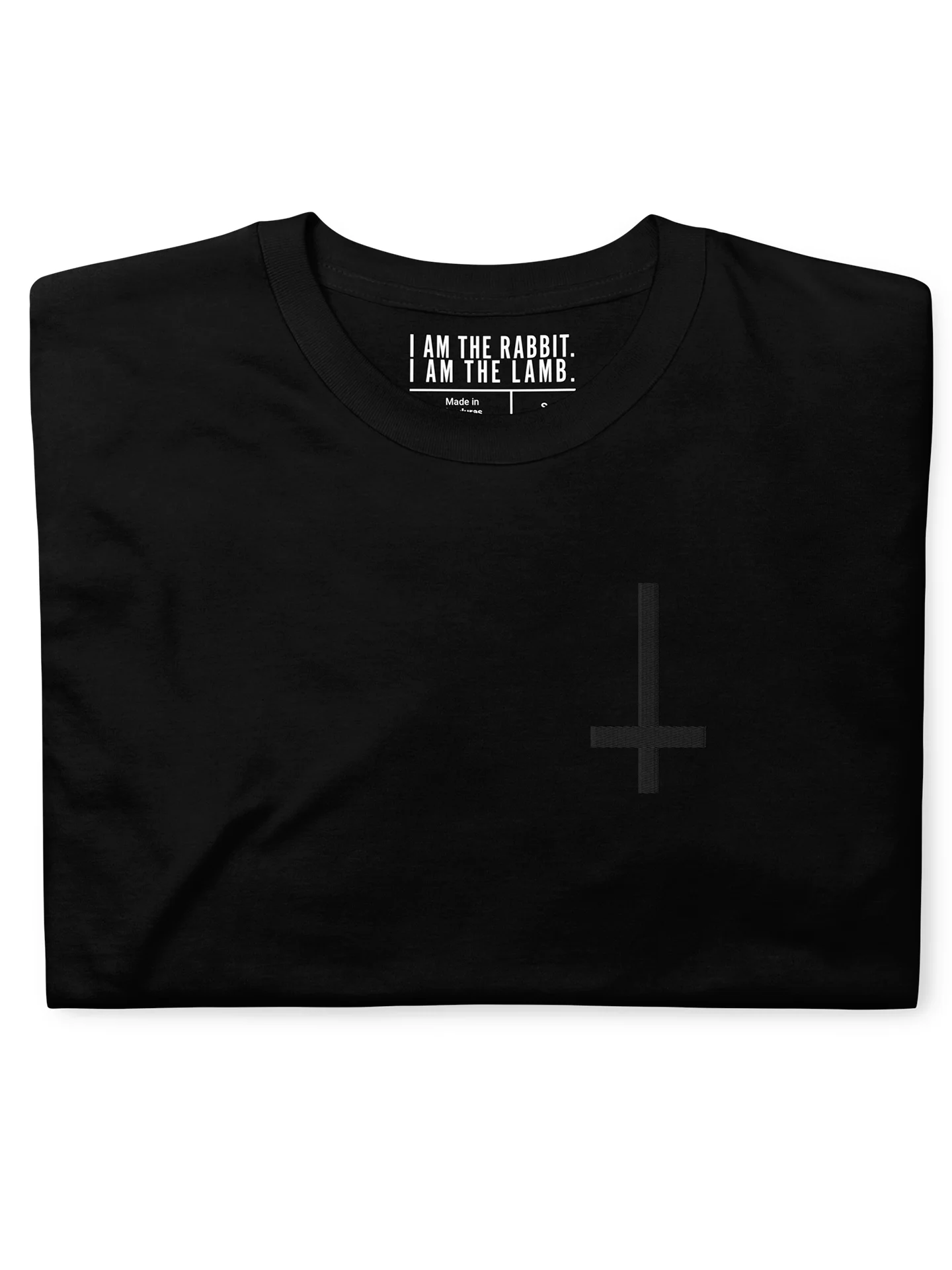 I Am The Rabbit. I Am The Lamb. - "Blackened" Embroidered T-Shirt product image (2)
