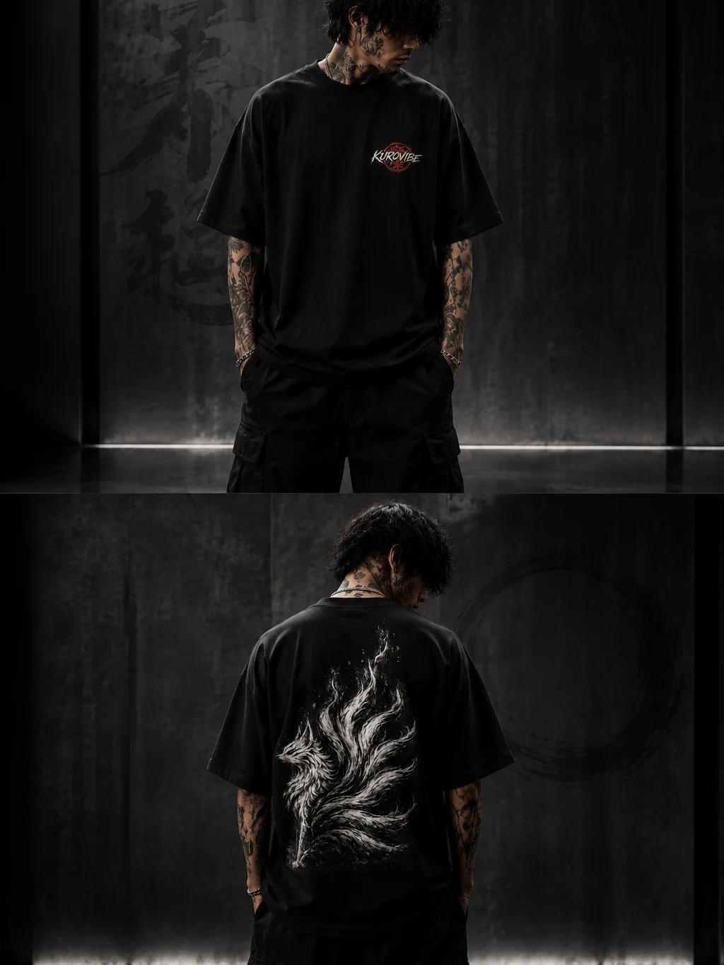 Void Kitsune Oversized Anime T-Shirt | KuroVibes product image (8)