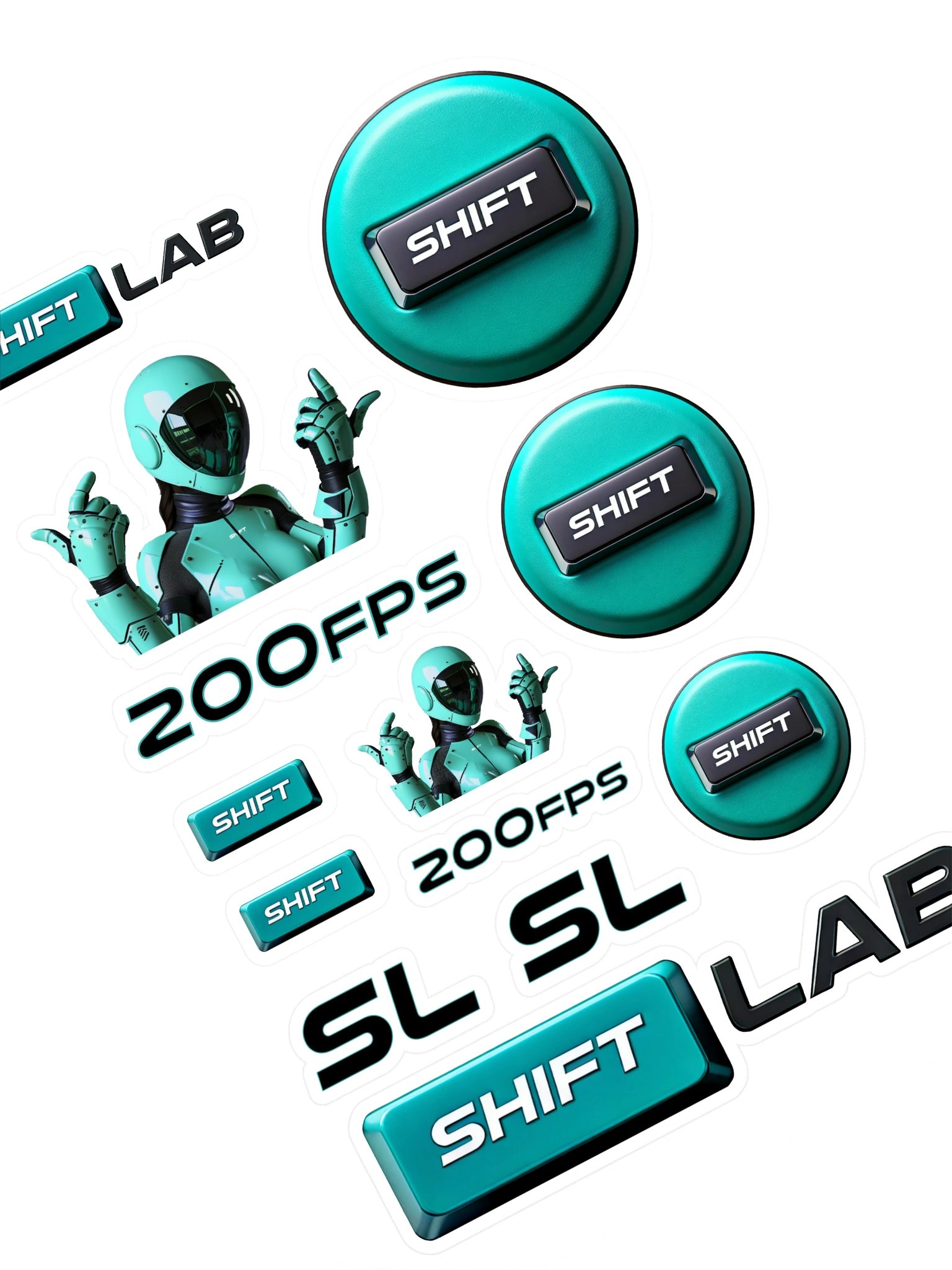 Shift Teal Sticker Sheet product image (1)