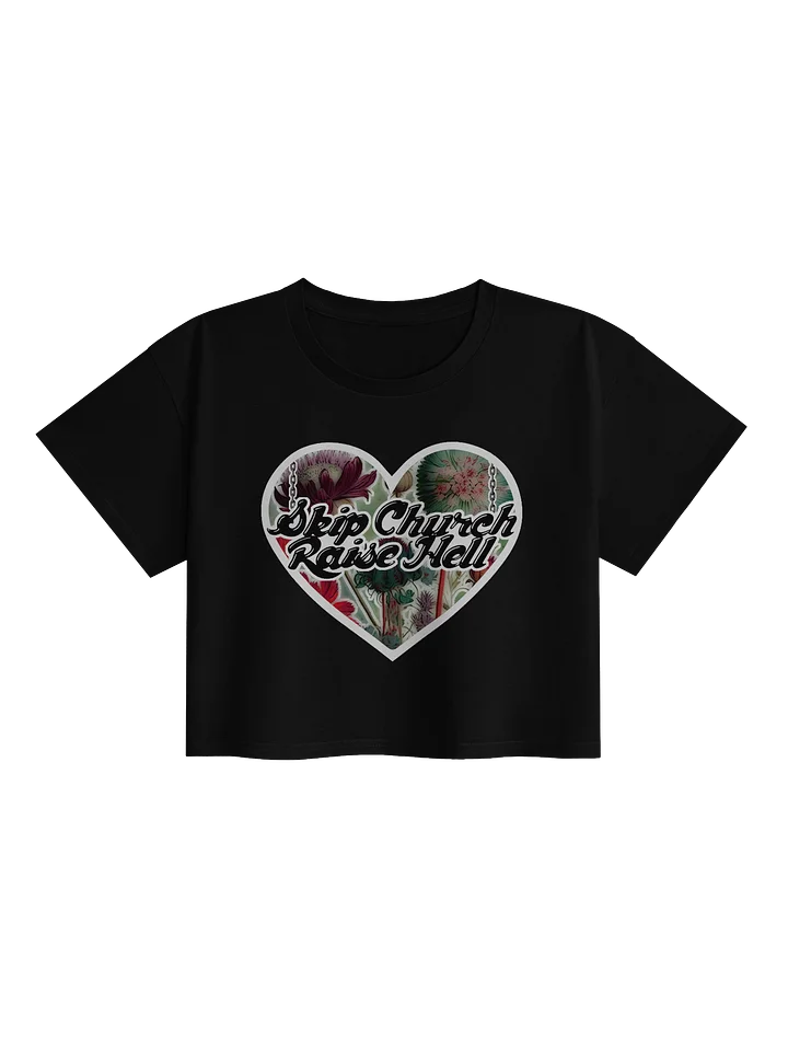 FLOWER HEART INVERT CROP TEE product image (1)