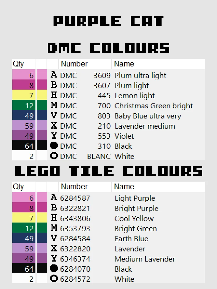 Purple Cat Pixel Art product image (4)