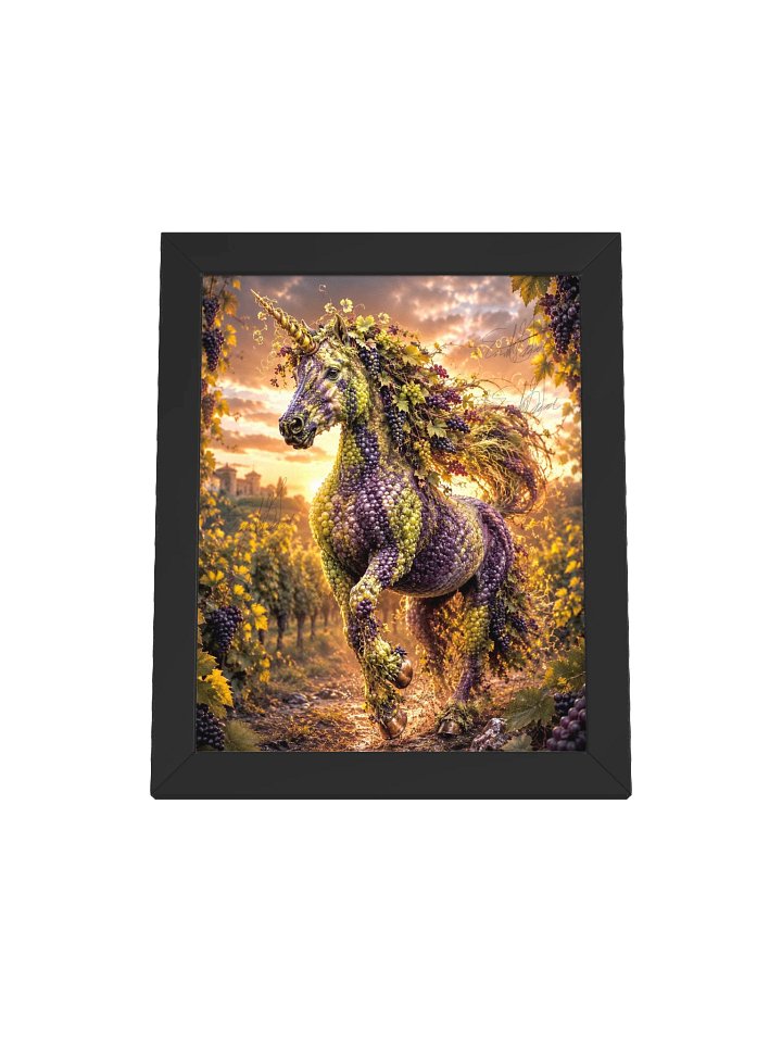 Grape Unicorn Black Framed Poster product image (33)