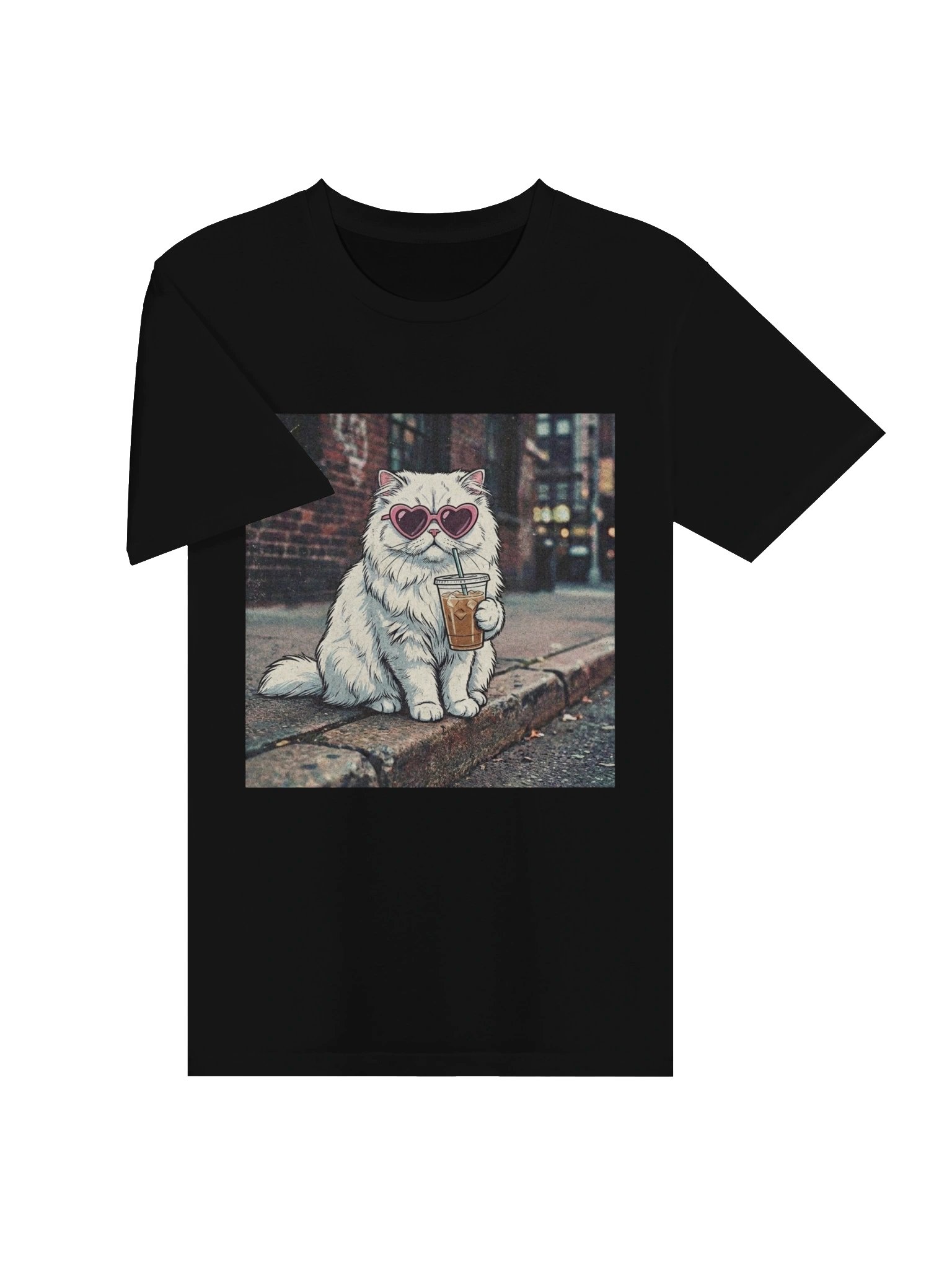 Persian Cat Comfort Colors Shirt, Iced Coffee Cat Mom T-shirt product image (20)