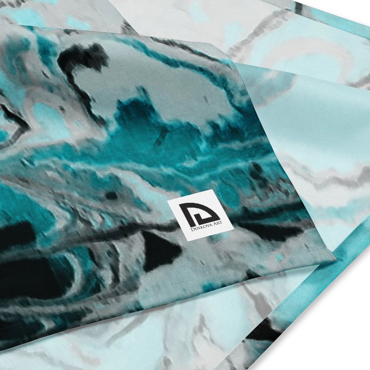 Fluid Turquoise Art Bandana product image (4)