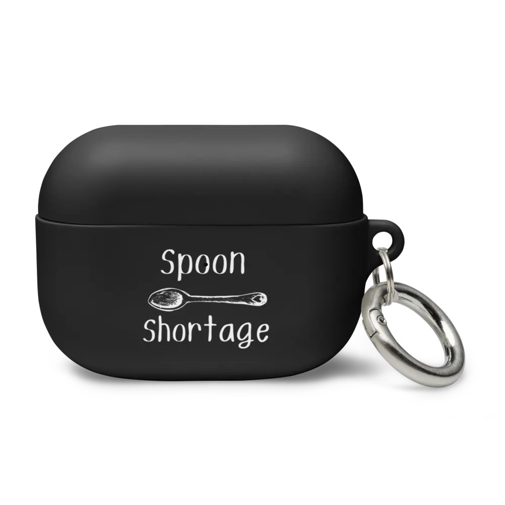 Spoon Shortage Airpods Case- White Print product image (2)