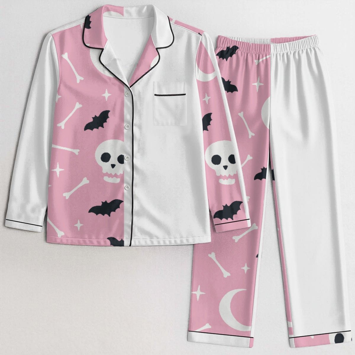Pink Gothic Skull & Bat Pajama Set product image (1)