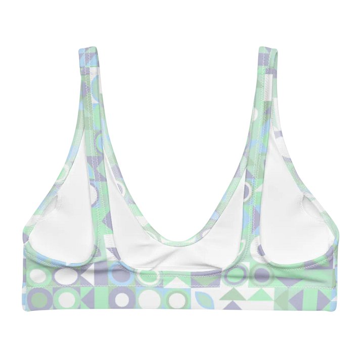 Colorful Vector Patterns Design Padded Bikini Top - v15 product image (2)