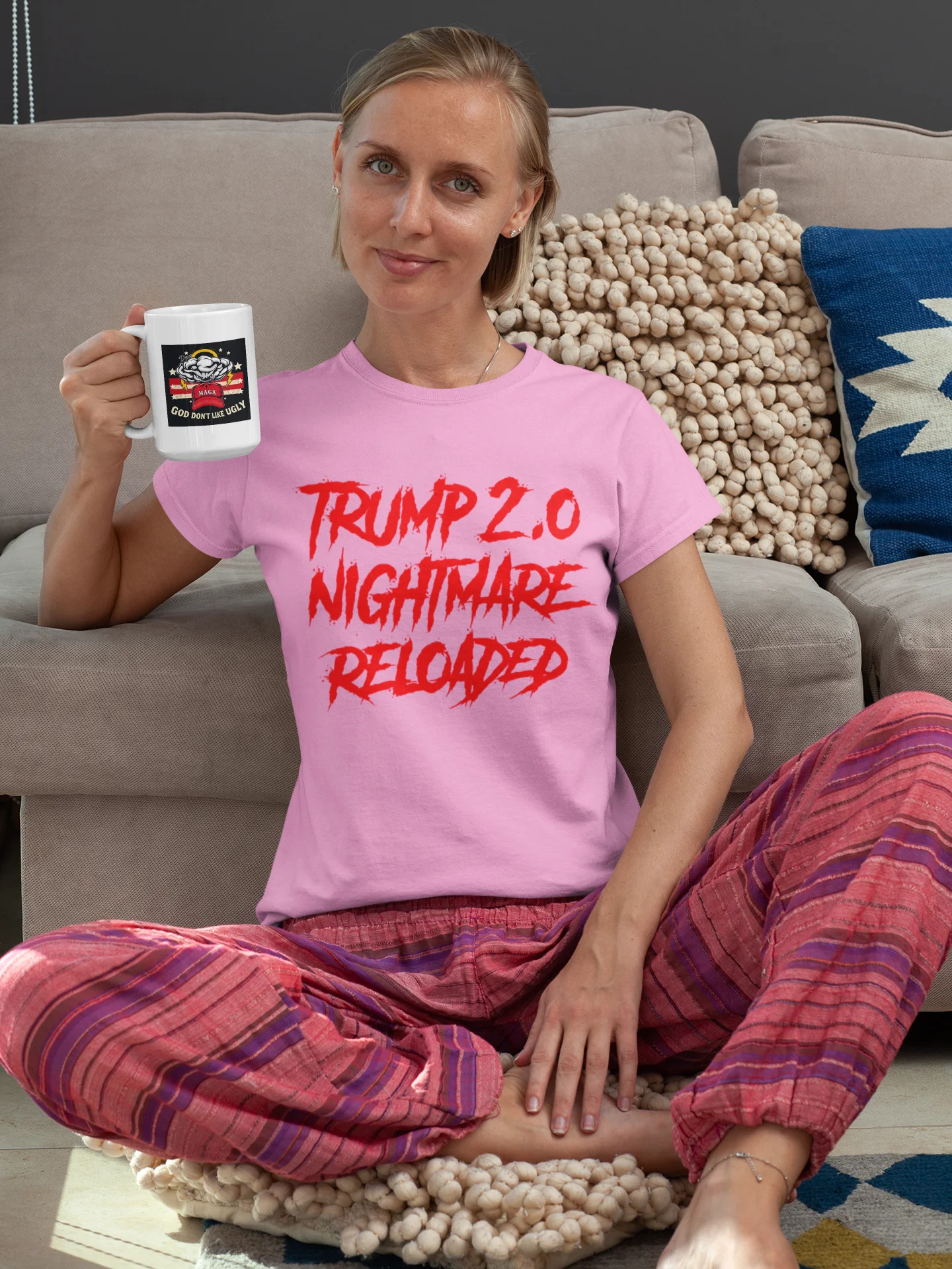 Dear MAGA God Dont Like Ugly Mug - Sarcastic Political Cup product image (2)