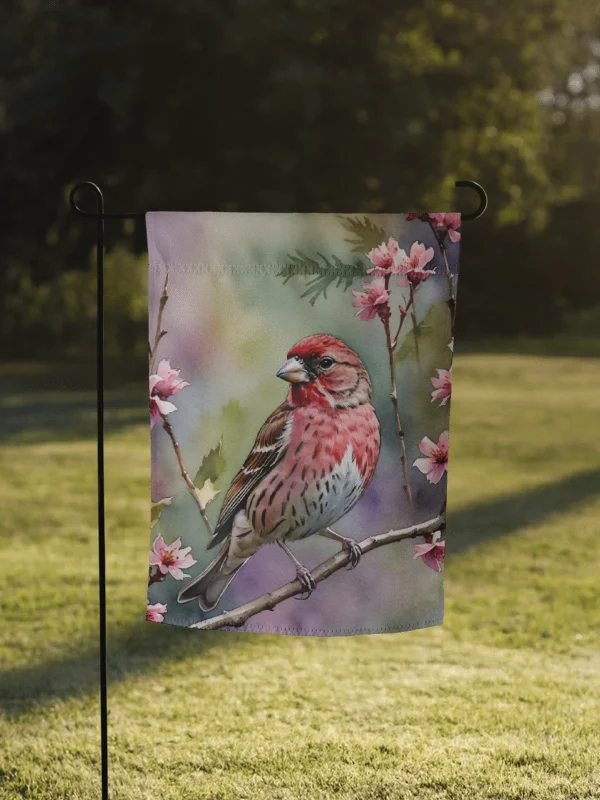 Purple Finch Garden Flag product image (1)