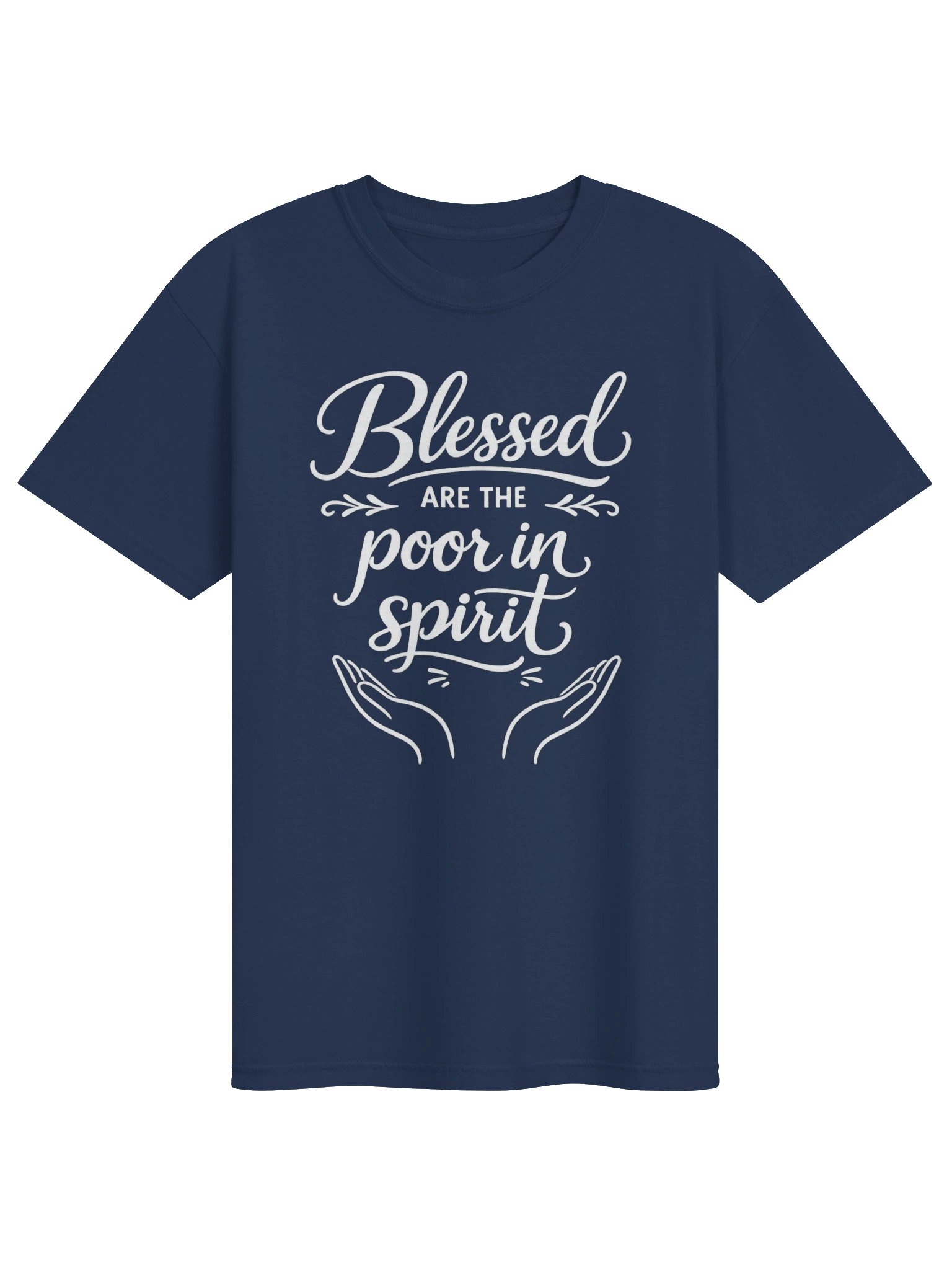 Blessed Are the Poor in Spirit Christian Bible Verse T-Shirt | Minimalist Faith Apparel | Matthew 5:3 | Kingdom Life Co. product image (2)
