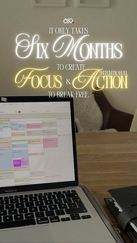 It only takes 6 months of:
Pure focus.
Intentional action.
Saying no to comfort and yes to change.

That’s all it takes to br...