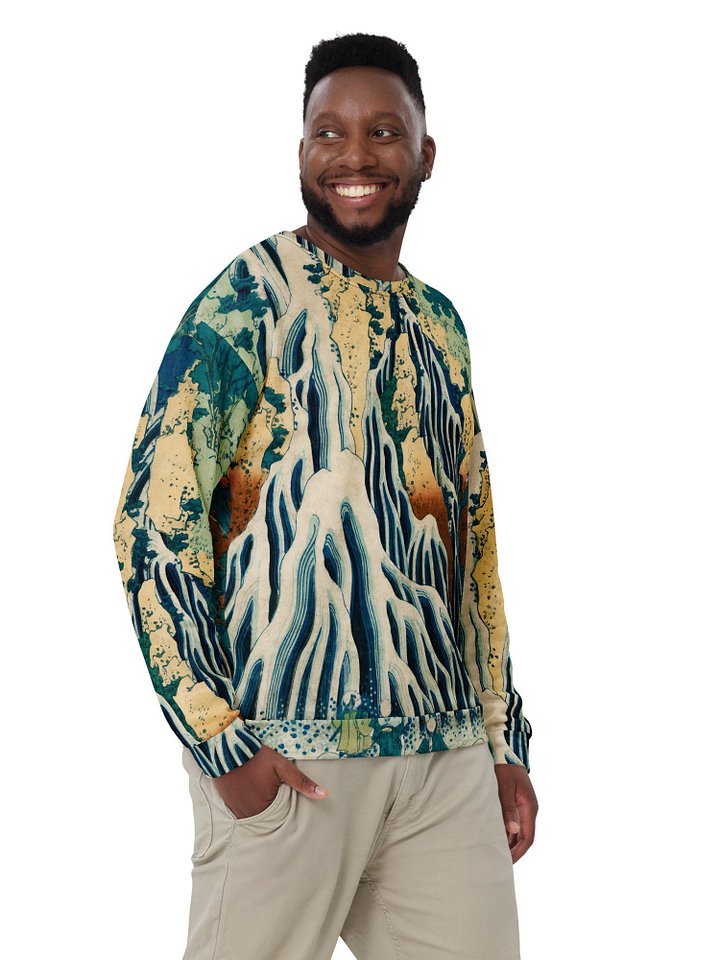 Kirifuri Falls All-Over Print Recycled Unisex Sweatshirt product image (2)