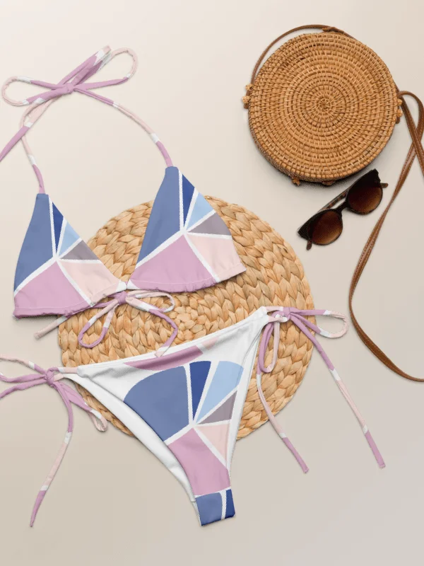 Pastel Geometric All-Over Print String Bikini product image (8)