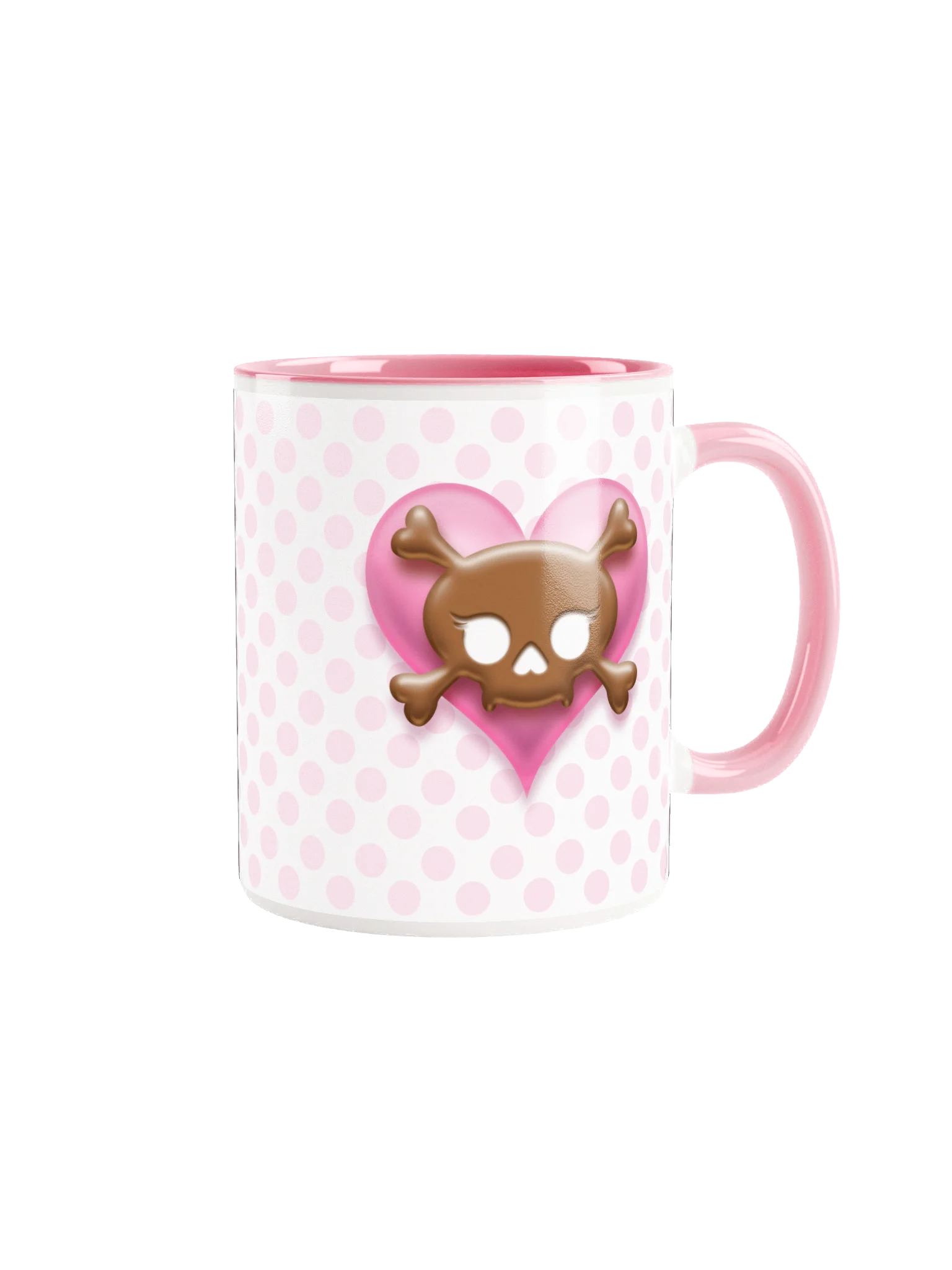 Deadly Sweet™ Chocolate Skull Pink - White Gloss Mug product image (1)