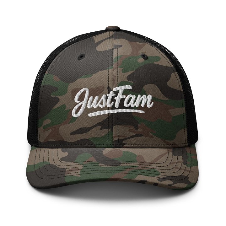 JustFam Camo Mesh Back Trucker Hat product image (1)