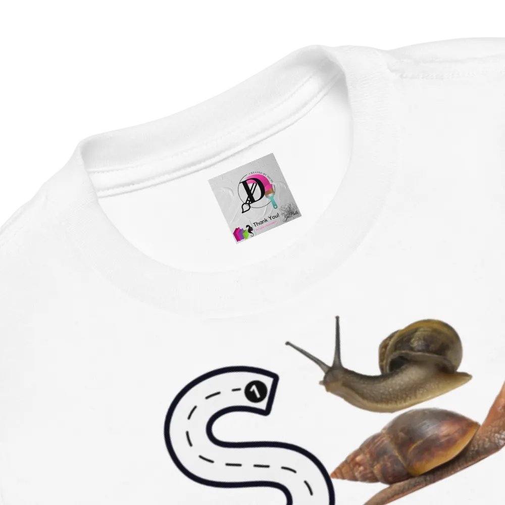 JoBeths' Toddler's White Tee👚 Alphabet Write Ss 📝 A-Z product image (2)