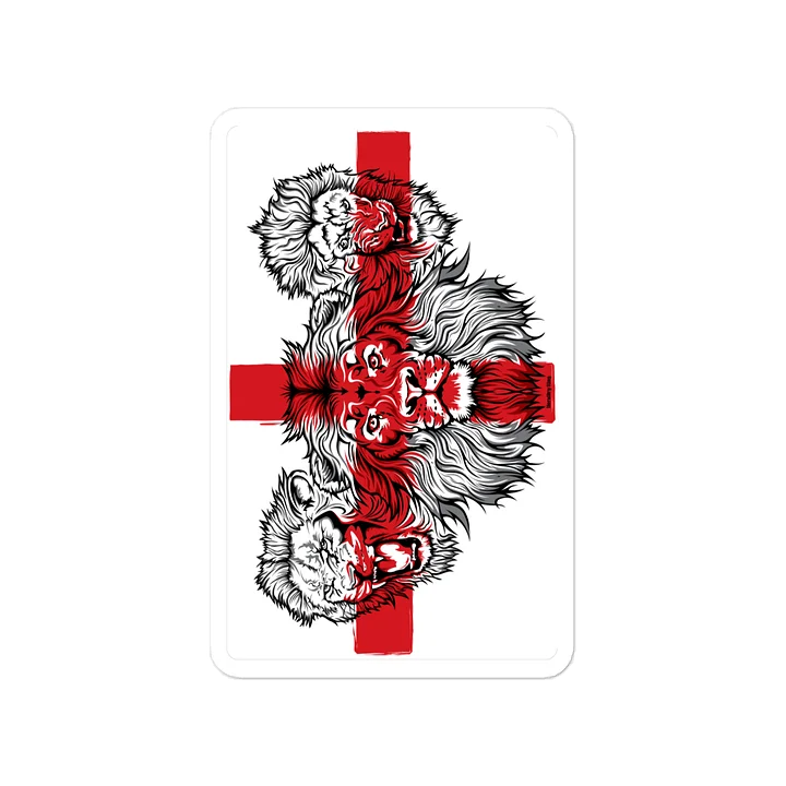 England 3 Lions St George's Cross Vinyl Decal | Kiss-Cut Sticker | Original Illustration product image (2)