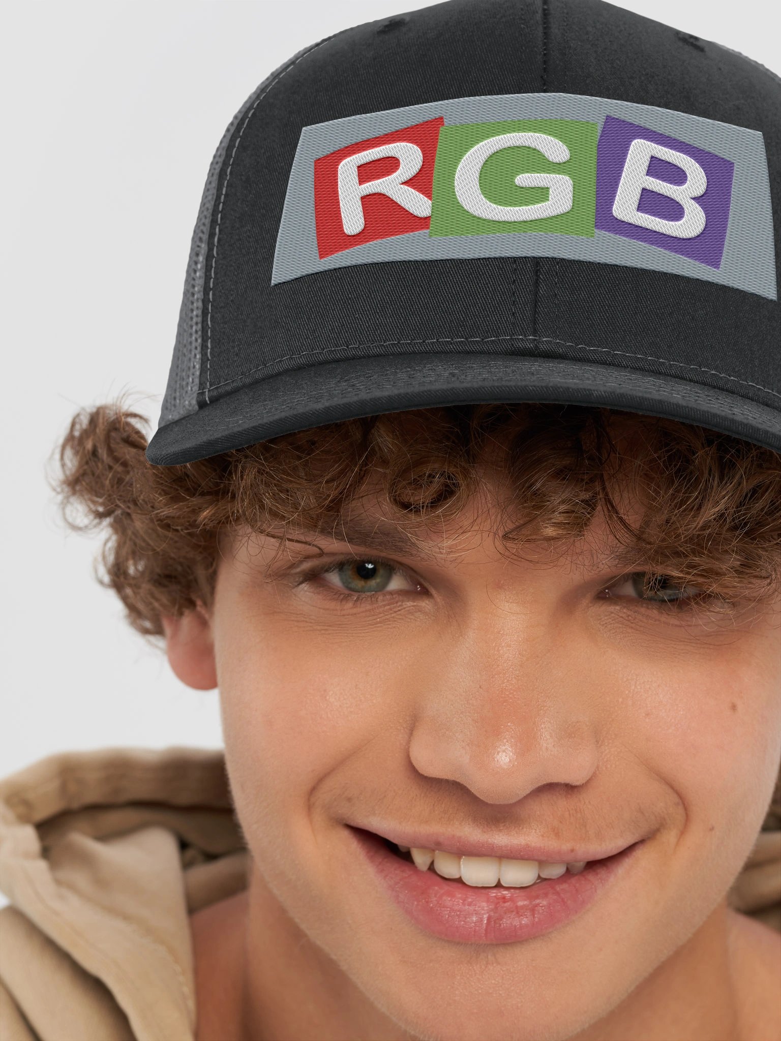 RGB Colorblock Trucker Hat product image (8)