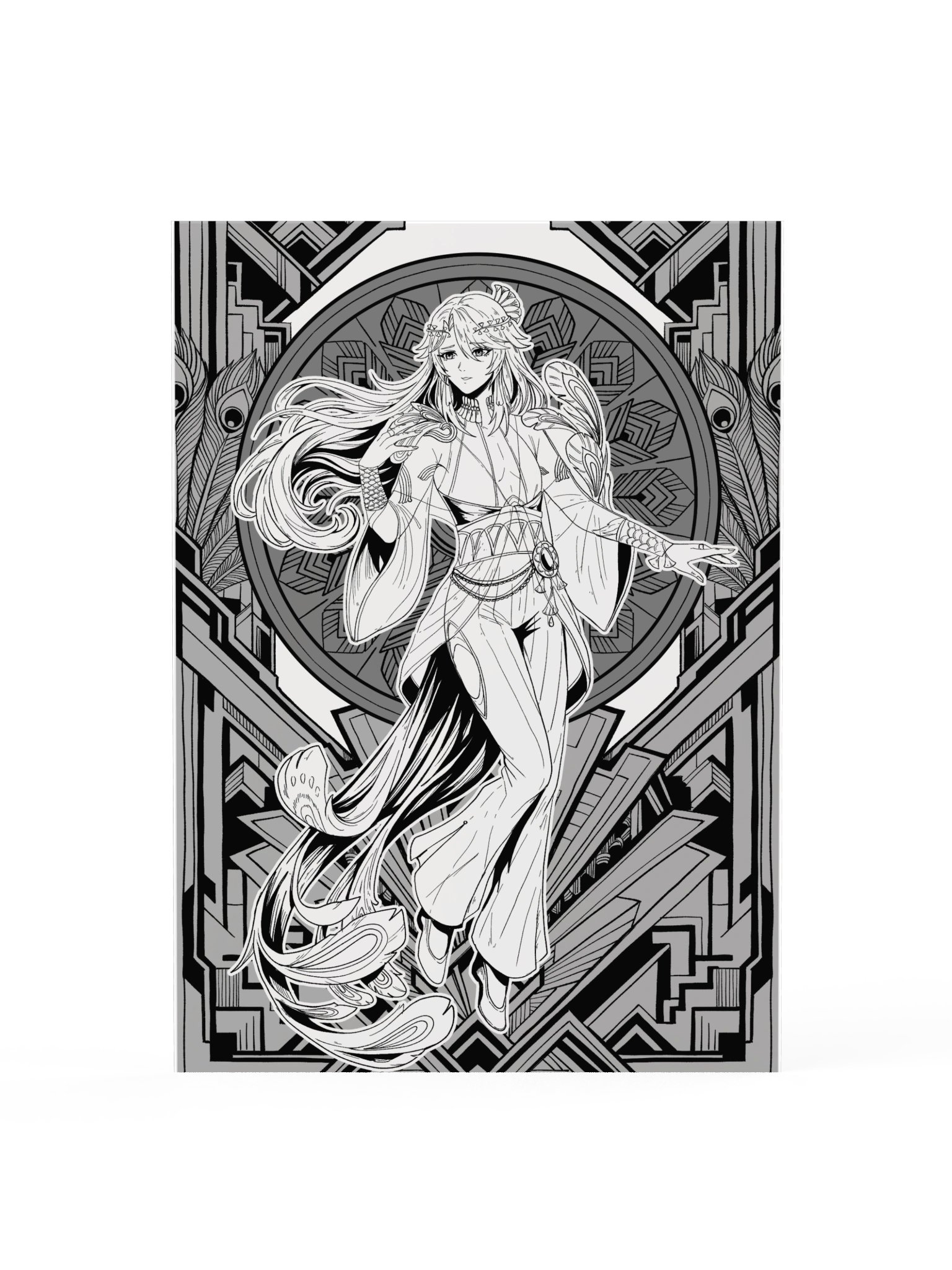Artsy Hazy Poster (Greyscale) product image (1)