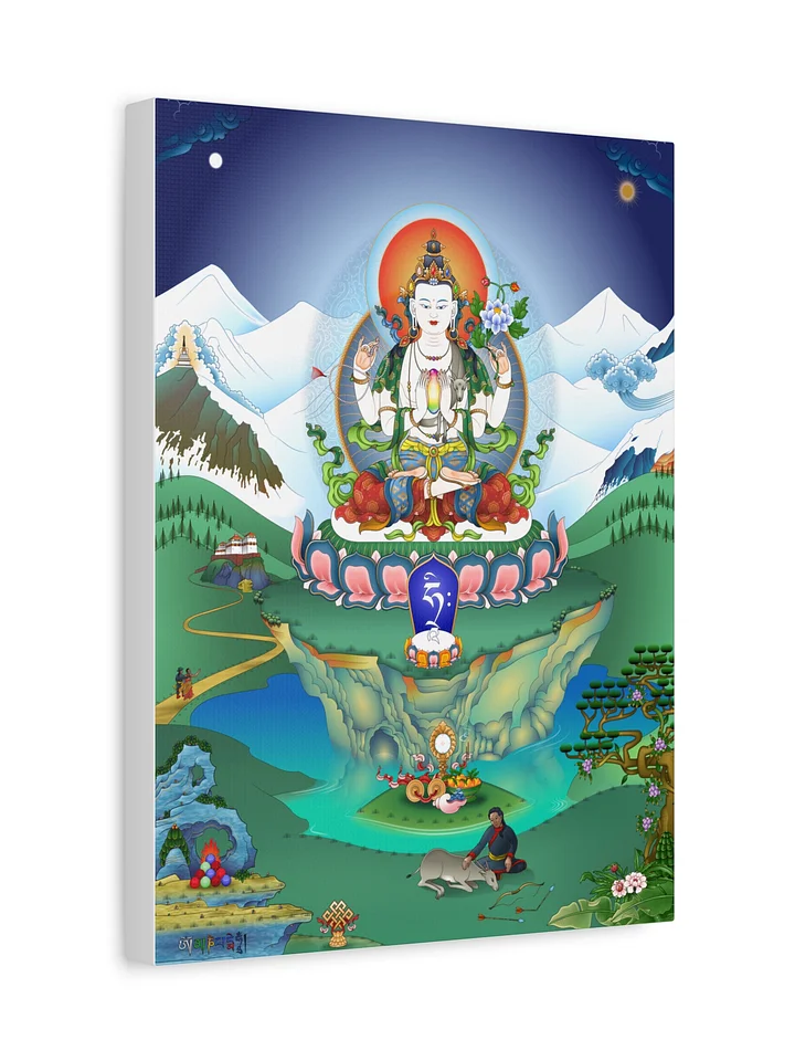 Avalokiteshvara thangka canvas print product image (2)
