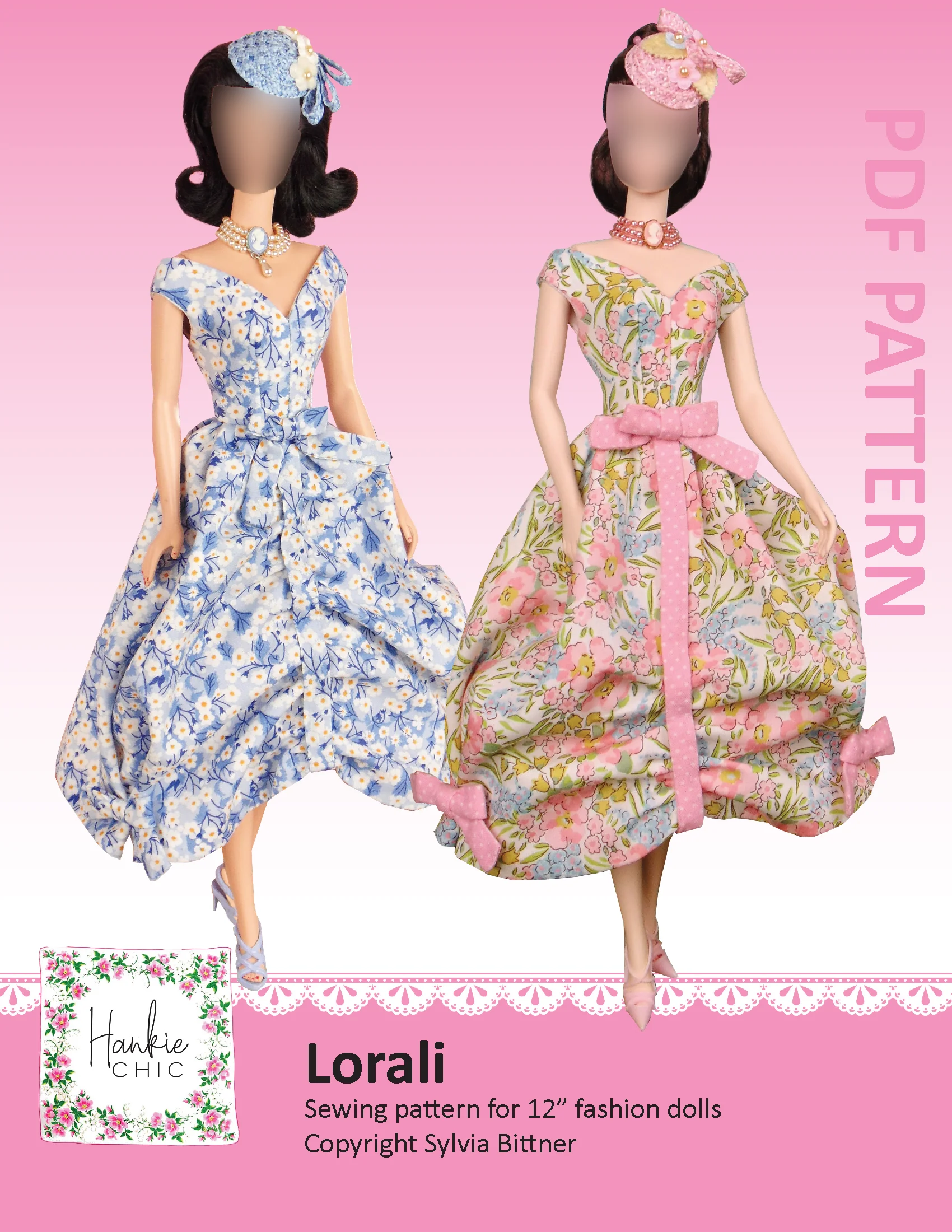 Lorali sewing pattern for 12" fashion dolls product image (1)