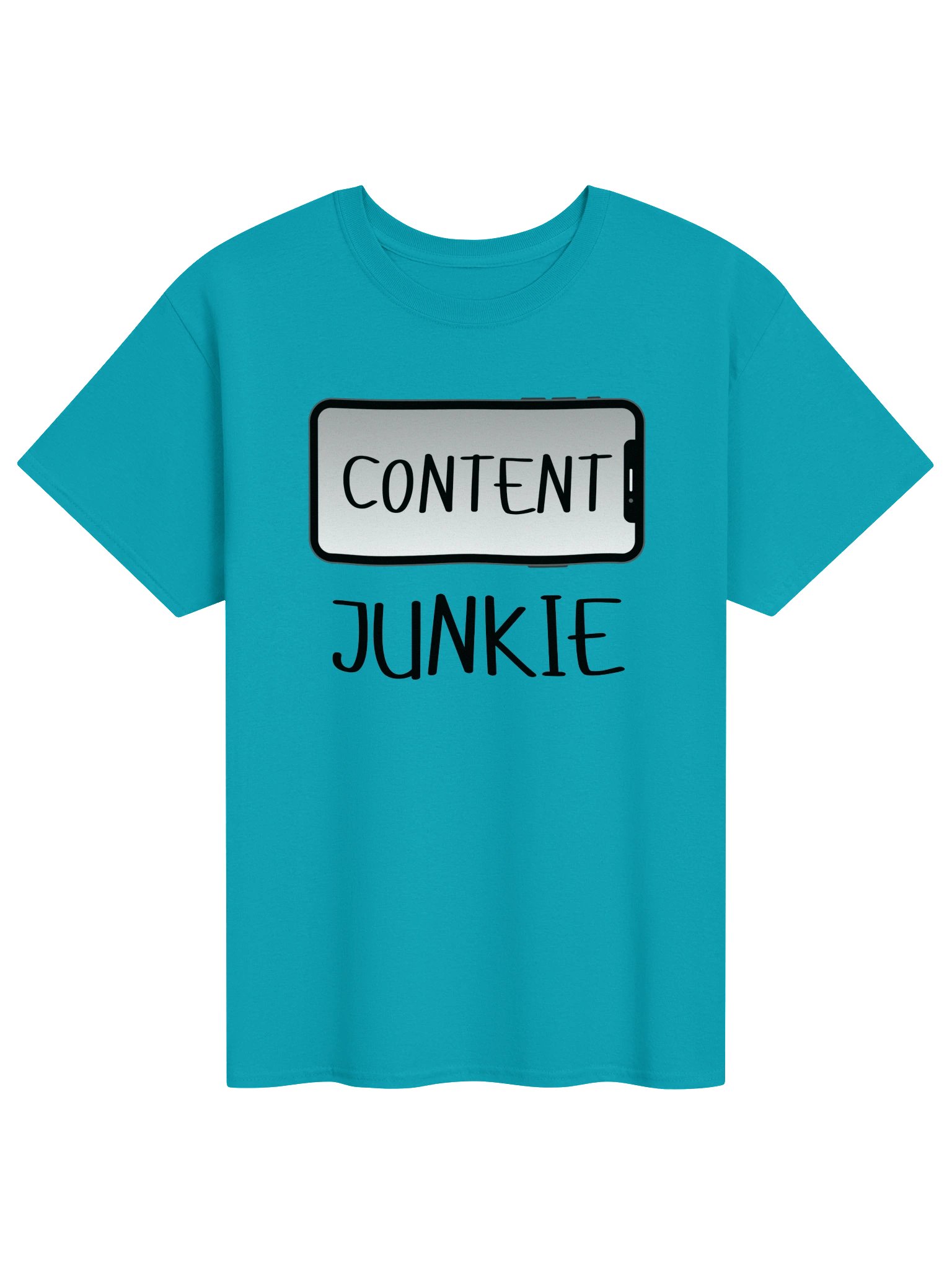 Content Junkie T-Shirt Teal Cotton product image (1)