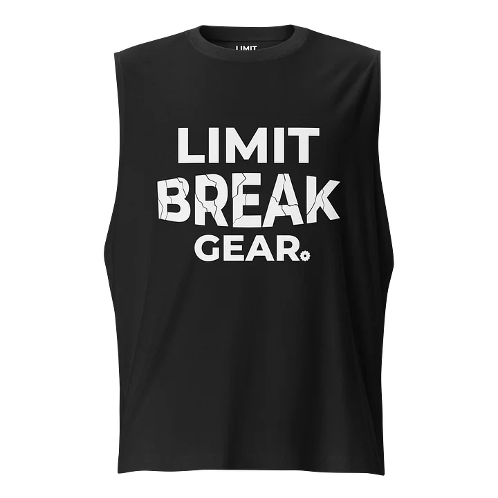 Limit Break Gear Shatter Muscle Tank - white logo product image (1)