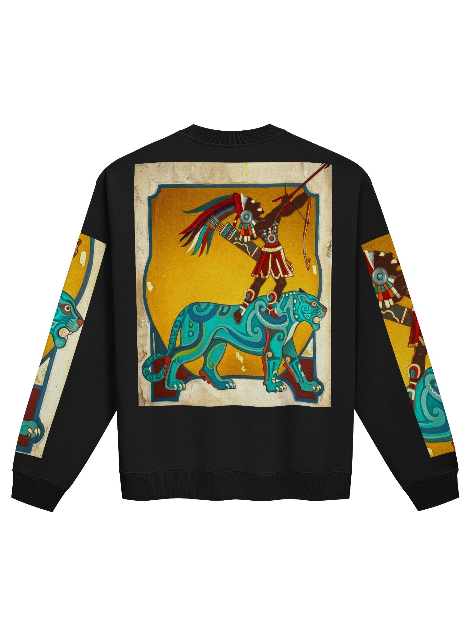 Wild Indian Heritage Premium Crewneck Sweatshirt — Mayan Culture Ancestral Streetwear | Indigenous Heritage | Lawin & Drawin Collection product image (2)