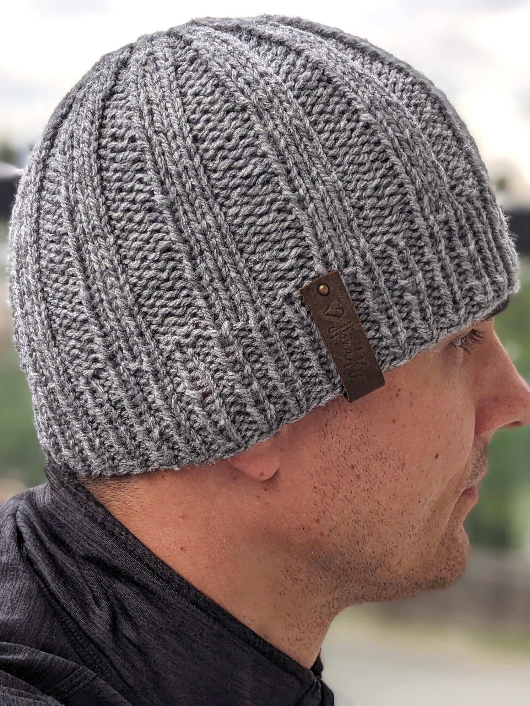 Classic Winter Knit Hat Pattern for Men product image (1)