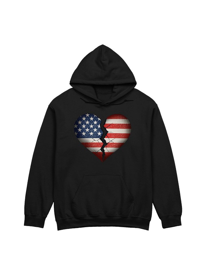 Our Broken USA Essential Hoodie – Two-Sided Unisex Protest Sweatshirt | Political Statement Apparel product image (1)