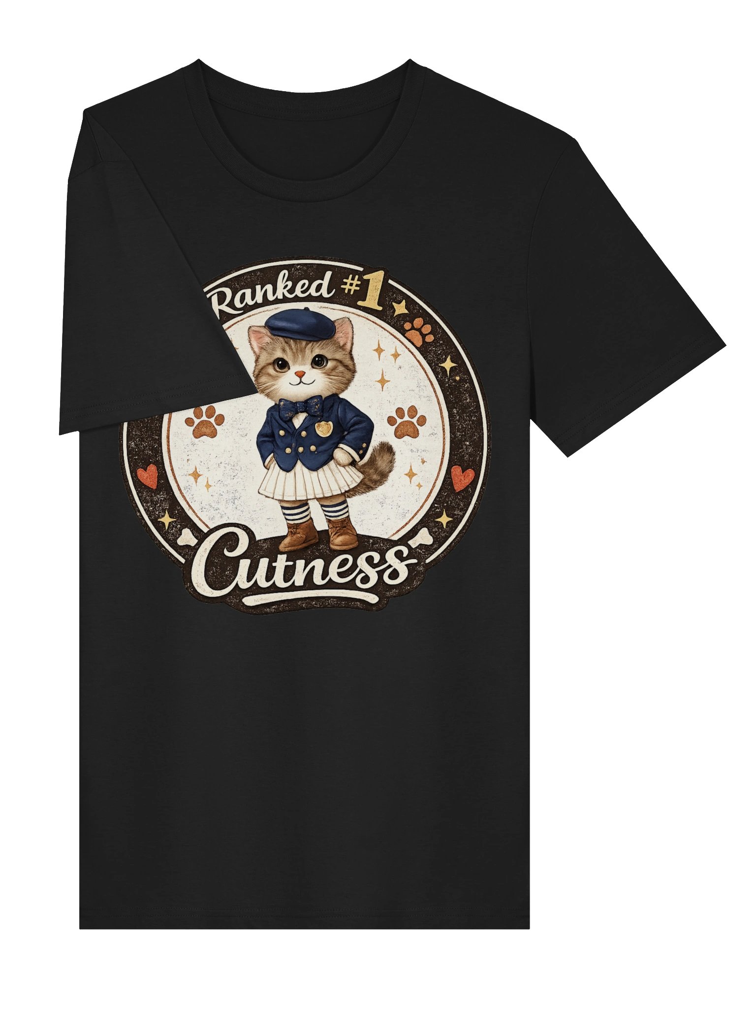 Adorable Kitten Vintage Cat Lover T-Shirt product image (10)