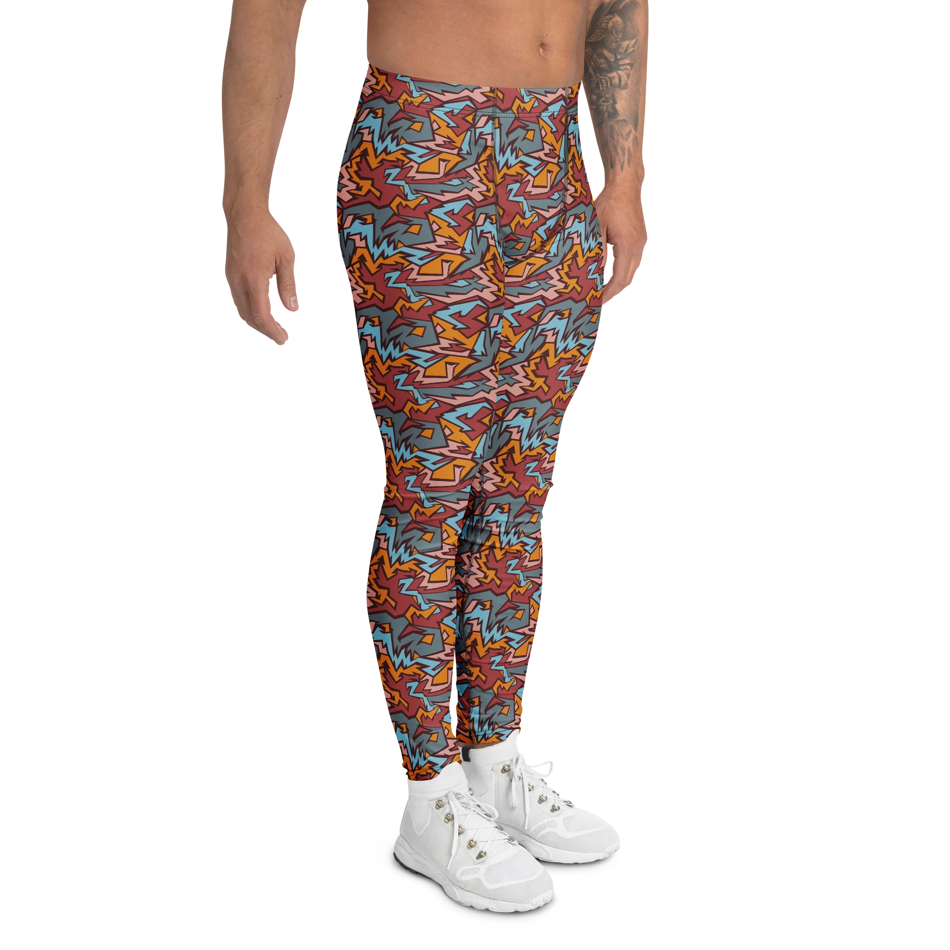 Comfortable Men's Leggings Geometric Graffiti product image (3)