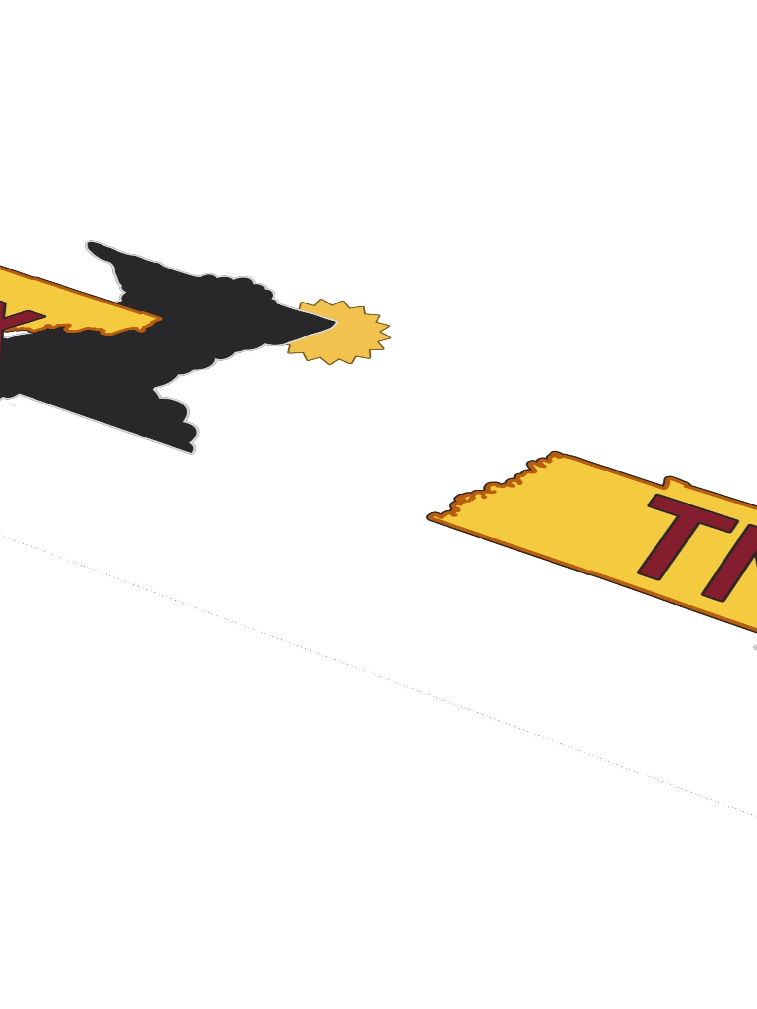 TNwx State Cb Outline Stickers (15"x3.75" sheet) product image (4)